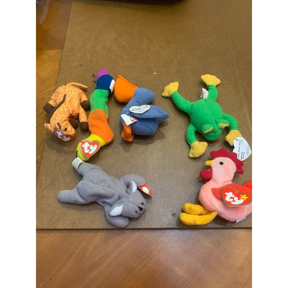 1998 McDonald’s Beanie Baby Mini's – Twigs, Inch, Patti, Smoochy, Spike, Strut